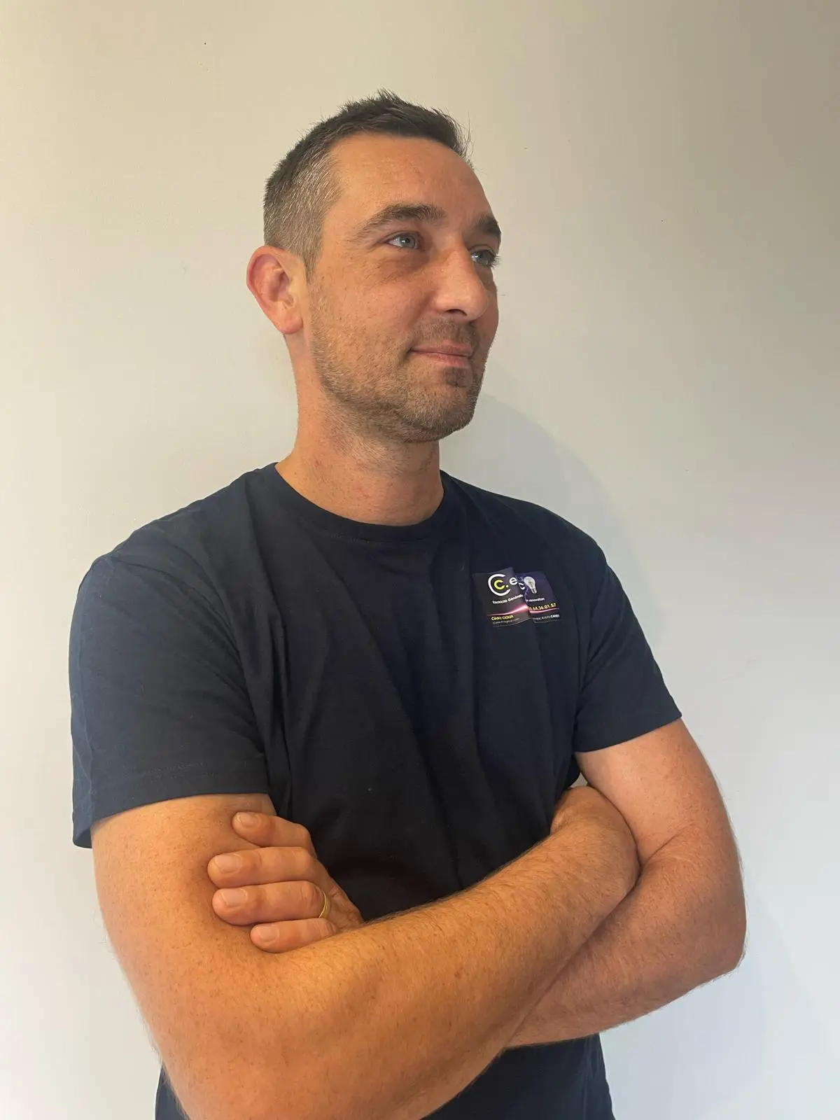 Cédric Ciolek, fondateur de CC ELEC, électricien dans le Tarn